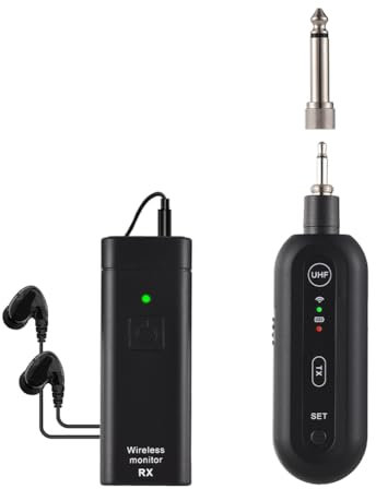 Ohulelks Wireless In Ear Monitor System UHF 90° Drehbar Sender Empfänger Set Automatische Kopplung mit Monitor Ohrhörern