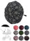 Sonnenschutz universal [Sonnenschirm für Kinderwagen] Buggy UV Schutz 50+ mit Universalhalterung biegsamer Schirm für Rund- und Ovalrohre verstellbar (Flowers schwarz)