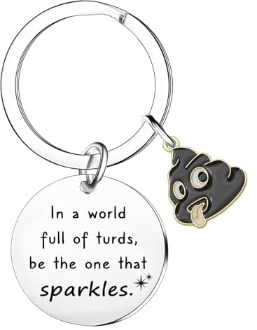 Tihnvk Funny Positive Poo Gifts Poo Keychain Emotional Support Poop Funny Gag Gifts For Friends Coworkers
