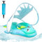 ACTOYS Salvagente Bambini Neonato, Salvagente Neonato con Parasole, Salvagente Neonato, Salvagente Gonfiabile per Bambini, Salvagente Neonato in Piscina, Vasca da Bagno (Squalo verde, L: 12-36 mesi)
