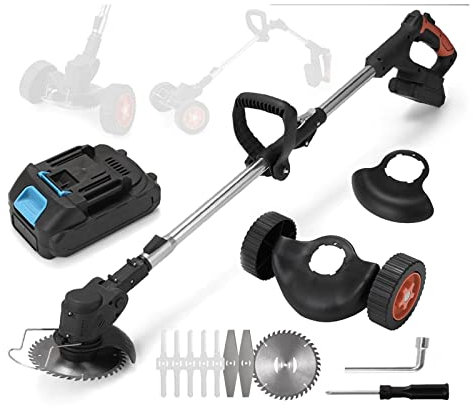 Tondeuse à gazon électrique domestique Tondeuse à gazon rechargeable sans fil Débroussailleuse électrique professionnelle Outil et équipement de jardinage Outils de tonte de pelouse de jardin
