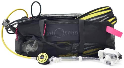 solOcean Mesh Dive Bag — 100L Packable Scuba & Snorkeling Duffel