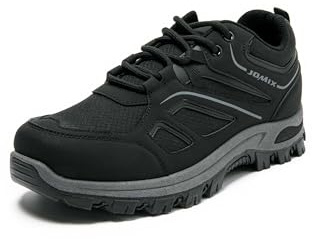 JOMIX Scarpe Trekking Uomo Outdoor Sneakers Sportive Casual Scarpe da Montagna Leggere Antiscivolo per Campeggio Esterno MOS255039 (Nero, 42)