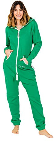 Moniz Damen Jumpsuit, Onesie, Overall (grün, S)