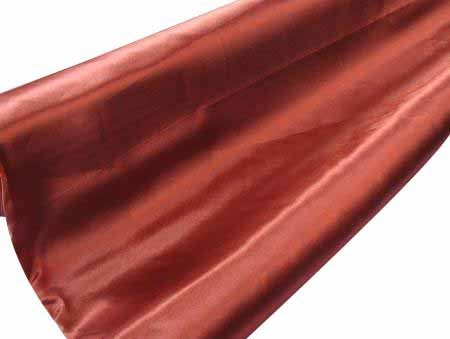 Satin Stoff 140 cm x 10 m - Satinstoff - Schnäppchenpreis auf Rolle - Blickdichter Stoff (rot braun)