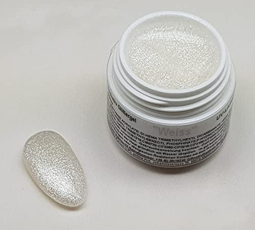 5ml UV Exclusiv Glittergel White