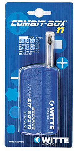 WITTE 27775 - Caja de puntas de atornillar COMBIT-BOX 17 blíster