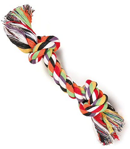Arquivet Nodino in Cotone per Cani con Manico per Cani – Giocattoli per Cani – Accessori per Cani – Corda Intrecciata – 40 cm