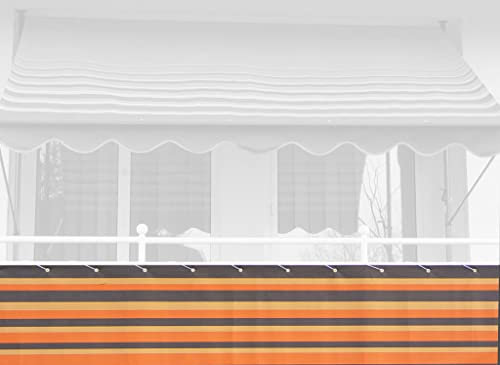 Angerer Freizeitmöbel GmbH Balkonbespannung Exklusiv 90 cm (Orange-Braun, Länge: 8 Meter)