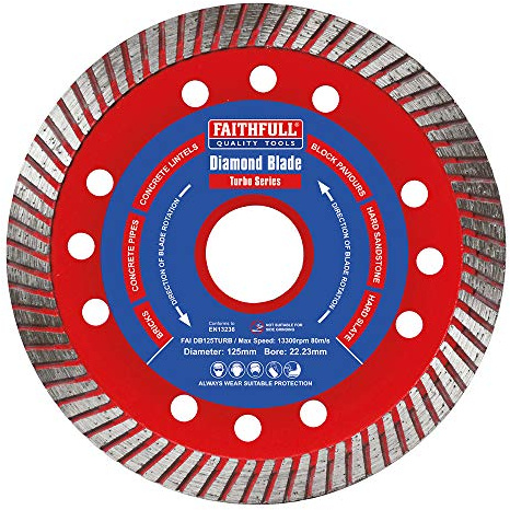 Faithfull DB125TURB 125 x 22 mm Turbo Cut Diamond Blade