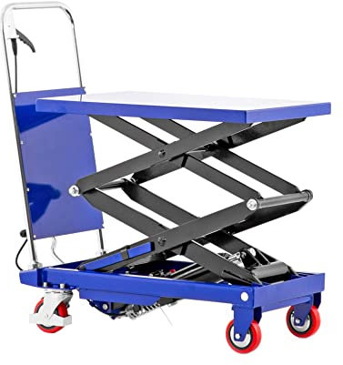 Pallit Chariot à table élévatrice XX hydraulique | Capacité de charge de 150 kg | Hauteur de levage 1100 mm | Plate-forme: 700 x 450 x 35 mm