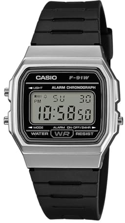 CASIO F-91WM-1BDF - Reloj Digital, Unisex Adultos, Color Negro