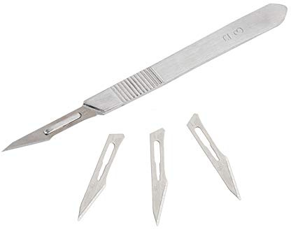 Plentoy Skalpell-Messer-Werkzeug-Set, Gravur-Schneidemesser, Griff Nr. 3, 10 Klingen aus Edelstahl
