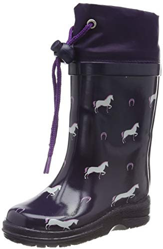 Beck Mädchen Horses Gummistiefel, Violett, 27 EU