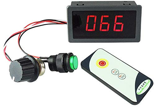 DollaTek 6V 12V 24V 5A PWM Controller velocità Motore DC con Display Digitale a LED Regolatore Telecomando IR