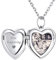 ChicSilver 925er Bild Amulett Damen Herzform Anhänger personalisierter Fotoanhänger für Sie und Ihre Geliebte Liebeskind