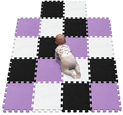 YIMINYUER® 18 Teilige (30cm×30cm×1cm Einzelstück), Puzzlematten Baby, Puzzlematte Spielmatte, Babys Puzzle Matten, Kinder Spielmatten R01R04R11G301018