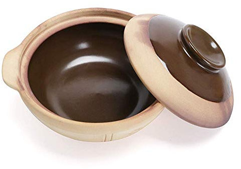 Sywlwxkq Cazuela sin esmaltar, Olla de Barro, Resistencia a Altas temperaturas, Olla de Sopa doméstica, Llama Abierta dedicada a Gas, Ideal para Cocina clásica, Cacerola de cerámica / 1 l