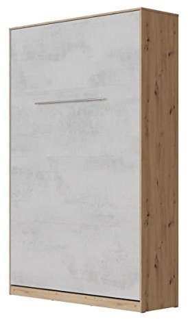 SMARTBett Schrankbett Standard 90x200 120x200 140x200 160x200 Bettschrank Wandbett Wildeiche/Beton 120 Vertikal