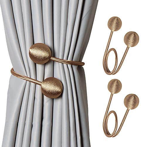 Panegy Vorhang Raffhalter Vorhang Clips Seil Rückwärtige Vorhang Halter Schnallen Vorhang Binder Gardinenhalter für Haus Dekoration Cafe Büro 2 Stück