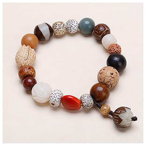 DONGYUCHUN Achtzehn Bodhi-Samen-Armband Für Männer Und Frauen Yoga Meditation Perlen Armband, Handgelenkzubehör,B