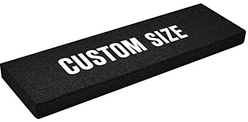 Azincoer Custom Size Bench Cushion, Bay Window Seat Cushion, Thick Upholstery Foam Long Chair Cushion Sofa Pads Outdoor/Indoor Patio Furniture (Color : Black, Size : Custom Size)