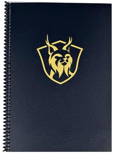 Bindomatic Wiederverwendbares Notizbuch DIN A5 Agility Collection, Re-Write Notebook, Schreiben und Wegwischen, wieder neu Schreiben, 25 Seiten - 10x Liniert, 10x Kariert, 5x Blanko - inkl. Pen +Tuch