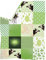 HUGS IDEA Blaneket Damen-Überwurf, Kuhflecken, Patchwork, Punkte, Streifen, Y2K, kariert, Collage, Sherpa-Überwurf, Mikrofaser-Decken, Grün - 3XL