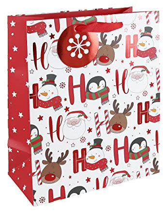 Clairefontaine X-31232-2WC - Geschenktasche 26,5x14x33 cm, ideal für Weihnachten, Hohoho, 1 Stück