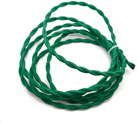 Jinchao-Cavo di Alimentazione Intrecciato Cavo di Stoffa elettrica Industriale Antico 18 Gauge 2 Conduttore 5m / 10m for Pendente Antique Industriale Industriale Fai da Te Progetti