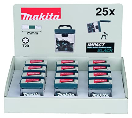 Makita Impact Black Bit-Set (25 teiliges Set im Koffer, Schrauber-Bits/Bohrer-Bits)