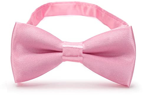 RSXING Enfants Noeud Papillon Classique Pré-Attaché Noeud Papillon Tout-Petits Noeuds Papillon Bébé Réglable Noeud Papillon Garçons Couleur Unie Noeud Papillon pour Mariage D'anniversair(Rose clair)