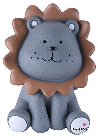 Löwe Spardose Kinder,Cartoon Löwe Sparbüchse Bruchsichere Sparschwein aus Harz,Spardosen Groß für Jungen und Mädchen, Super süßes Geschenk für Geburtstage, Weihnachten, Babypartys