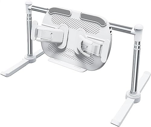 ItzZa Multifunktionale Bett-Lesehalterung, Tablet-Ständer mit Clip und Stiftschlitz, Kufen-Tischecke, Aluminiumlegierung, 360-Grad-Schwingung, Hände frei, für Kochbücher, Lehrbücher, Zeitschriften
