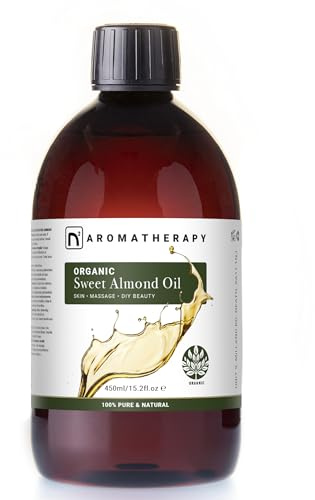 n2 Aromatherapy Huile D’Amande Douce BIO - 450 ml - pour Peau, Cheveux, Massage, Ongles, Cuticules, Oreilles, Visage, Corps