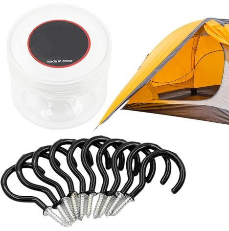 Paodduk Robuste Zeltheringe zum Einschrauben, Zeltheringe zum Einschrauben | 10 Stück Spiralhaken-Schraubpfähle für den Boden,Stabiler Erdspieß-, Zeltheringe-Schraube, Baldachin-Stangen, 2,87 Zoll,