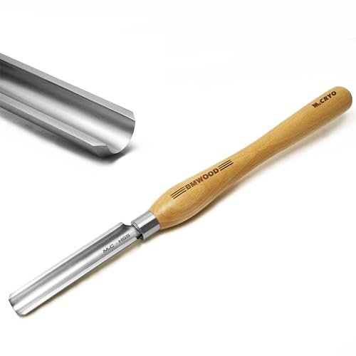 BMWOOD Cryo M2 1,9 cm Spindel Schruppmeißel mit Griff, 31,8 cm für Drechselmeißel, Holzdrehmaschinen-Werkzeuge.