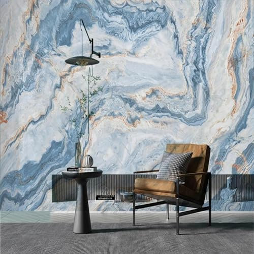 MIXUEXUNLU Papier peint mural 3d bleu moderne luxe marbre papier peint salon décoration de la maison papier peint