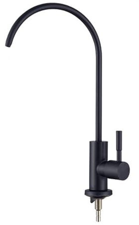 YWJFSA Rubinetto Per Acqua Potabile Rubinetto Lavabo Cucina Osmosi Rubinetti Per Lavelli Da Cucina Per Depuratore D'Acqua 1/4,Nero