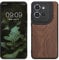 kwmobile Hülle kompatibel mit Motorola Edge 50 Neo/ThinkPhone 25 Hülle - Holz Case - stoßfestes Handy Cover - TPU Handyhülle in Dunkelbraun