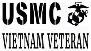 JIFENLI Autoaufkleber 15,2 cm * 8,2 CM USMC VIETNAM VETERAN Vinyl Aufkleber Auto Aufkleber Marine Corps Semper Fi Schwarz/Silber