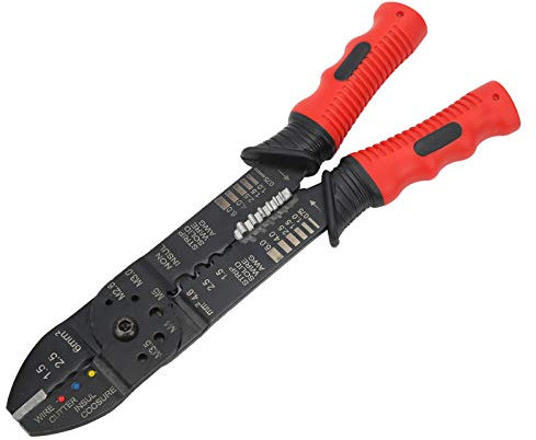 Kabelschuh-Crimpzange, Klingen aus Kohlenstoffstahl, Ergonomisches Design, für Isolierte, Nicht Isolierte Kabelschuhe