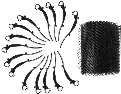 WATIIFUFU Gutter Guards Mesh Downspout Gutter Guard Plastic Mesh Gutter Leaf Guards Network Shaped Gutter Cover 16cm x 6m
