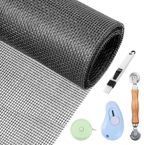 Sporgo Moustiquaire au mètre - 120 x 250 cm - En fibre de verre - Moustiquaire de rechange pour fenêtre et porte