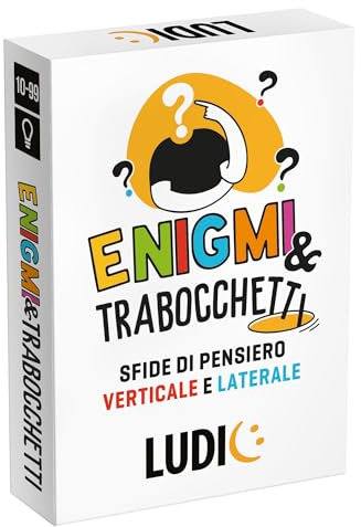 Ludic - Enigmi e Trabocchetti - Sfide di Pensiero Verticale e Laterale - Gioco di Società per 1 o più Giocatori, Anni 10+, Un Gioco di Carte per Tutta la Famiglia| IT60858