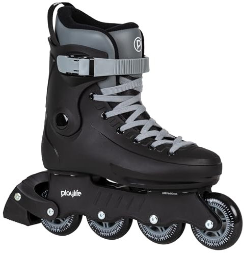 Playlife Rave Black 80 Inline Skates schwarz - Inliner für Herren und Damen - Skate mit 80mm/85A Rollen, ABEC 7 Kugellager 43-44