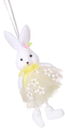 Montesy Osterhasen-Plüsch-Ornament mit Kleid, Urlaubsdekorationen, weicher Stoff, Rock, handgefertigte Hängedekorationen für jedes Alter