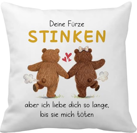 Nudoraw Valentinstagsgeschenk für Ihn Kissenbezug 45X45 Pärchen Geschenk für Freund Geschenke Freundin Geschenk für Paare Geschenkideen für Paare Ehemann Ehefrau Fernbeziehung Oster Weihnachten