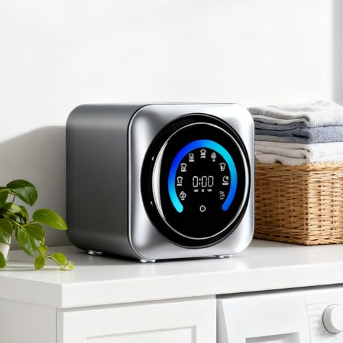 FRANREADER Compatta Ma Potente Lavatrice Mini per Una Pulizia Efficiente Mini Lavatrice a Parete con capacità Tamburo 3kg Lavatrice Portatile per Biancheria Intima Desktop