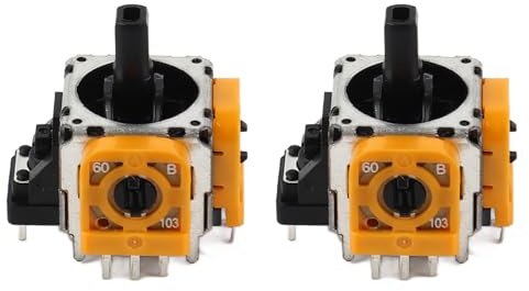 Vvikizy 2Pcs Hall Effect 3D Analog Sensor Joystick Module, Premium Wear Proof Metal ABS Hall Sensor Rocker, with Precise Cut Interface for Game Controller Replacement